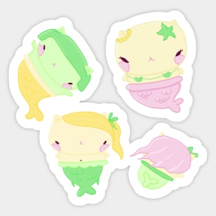 Mermaid cats Sticker